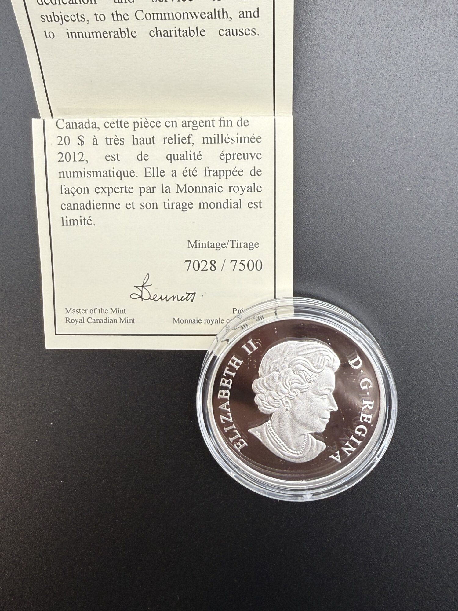 PIÈCE EN ARGENT 2012 – Image 4