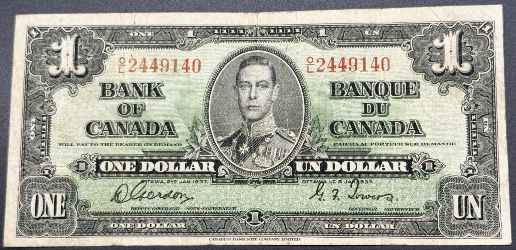 1 DOLLAR 1937