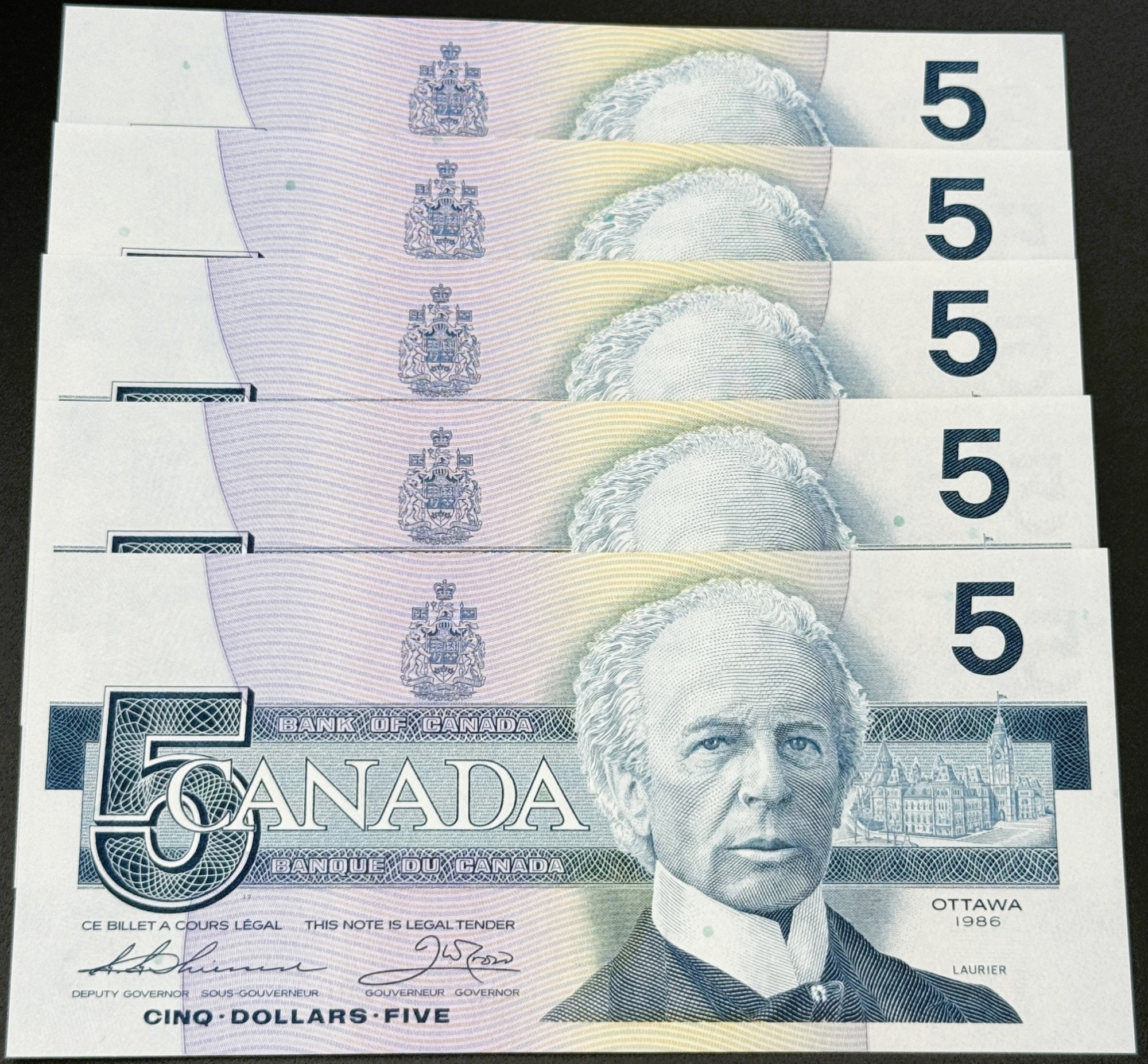 5 DOLLARS 1986 – Image 2